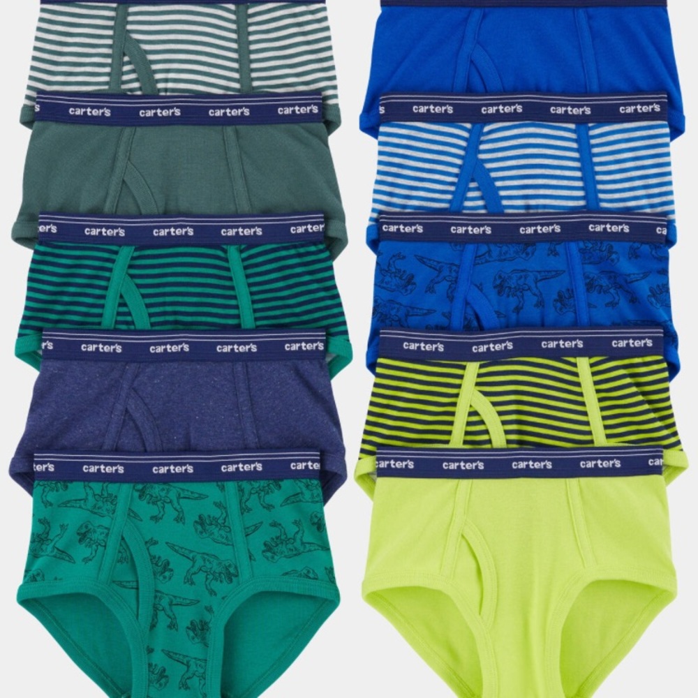 Carter's NWT Boys Briefs (10/12) 10 Pack